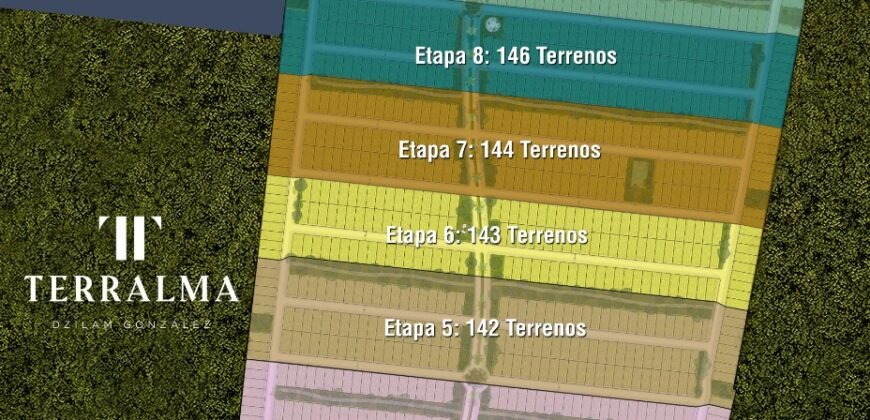 Terrenos en Merida de 2500 m2 a 15 minutos de la playa Desarrollo Terralma