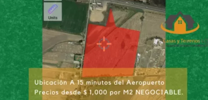 Terreno en venta en Ixtlahuacán cerca de Aeropuerto de Guadalajara 8 Hectáreas